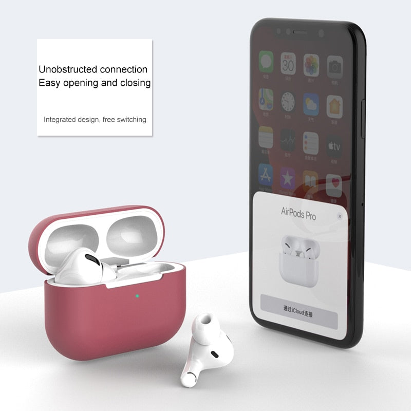2022 New Apple Airpods Pro Cover Case Silicone with Key Sticker