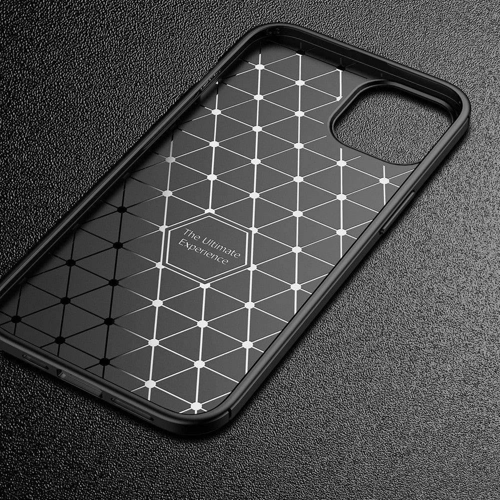 iPhone SE2/SE3/7/8 Series Shockproof Soft Silicone Carbon Fiber Phone Case