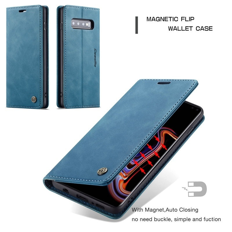 Samsung S22 Magnetic Leather Wallet Case