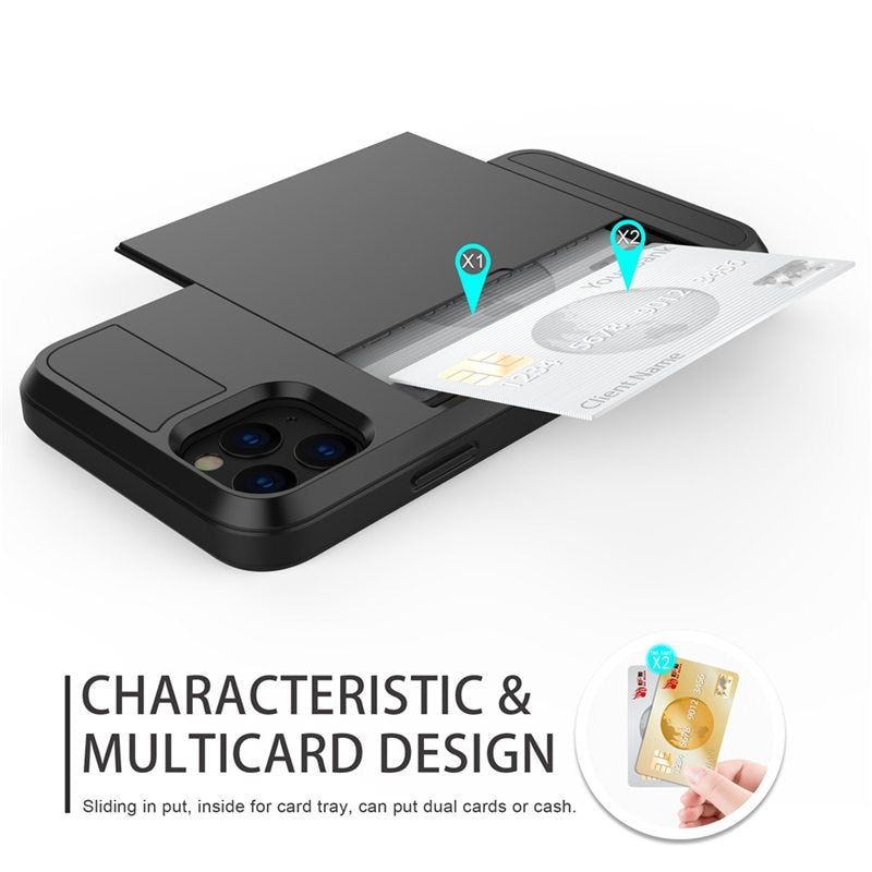 iPhone SE2/SE3/7/8 Series Slide Cardholding Case