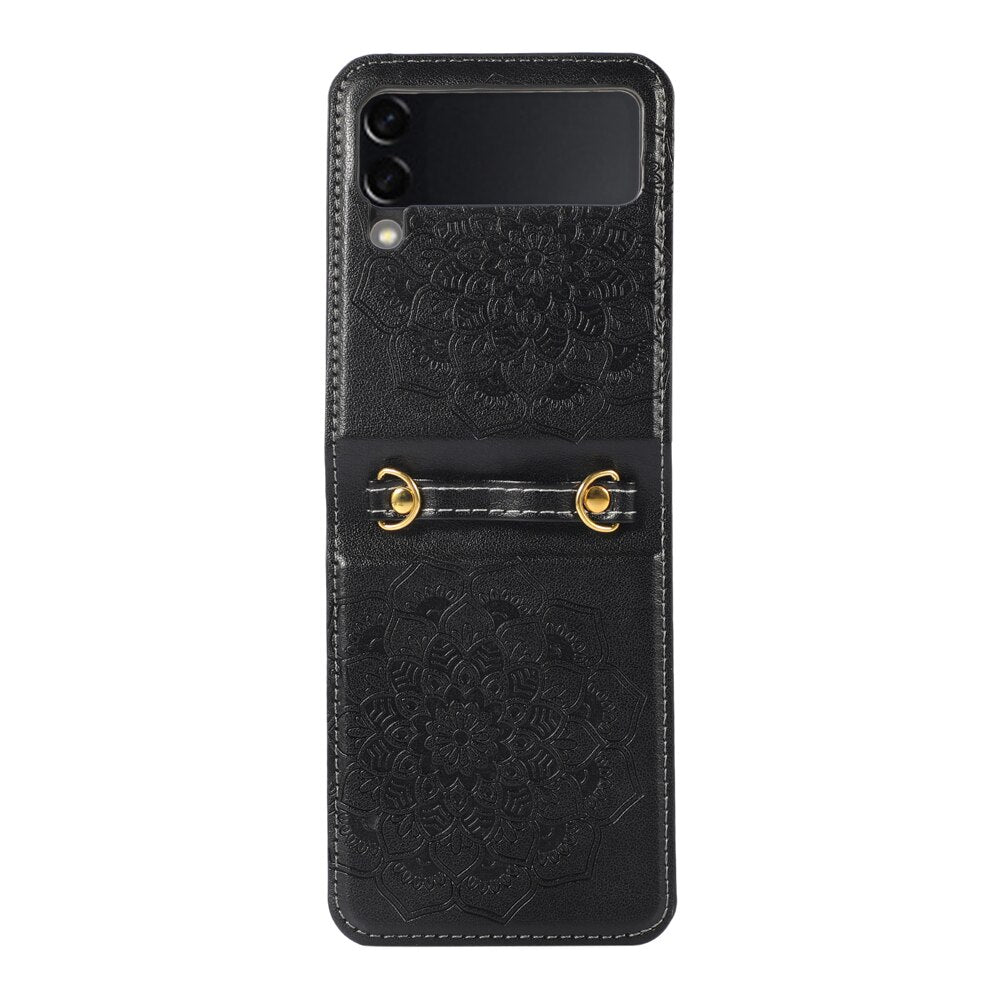 Samsung Z Flip3 Leather Crossbody Case