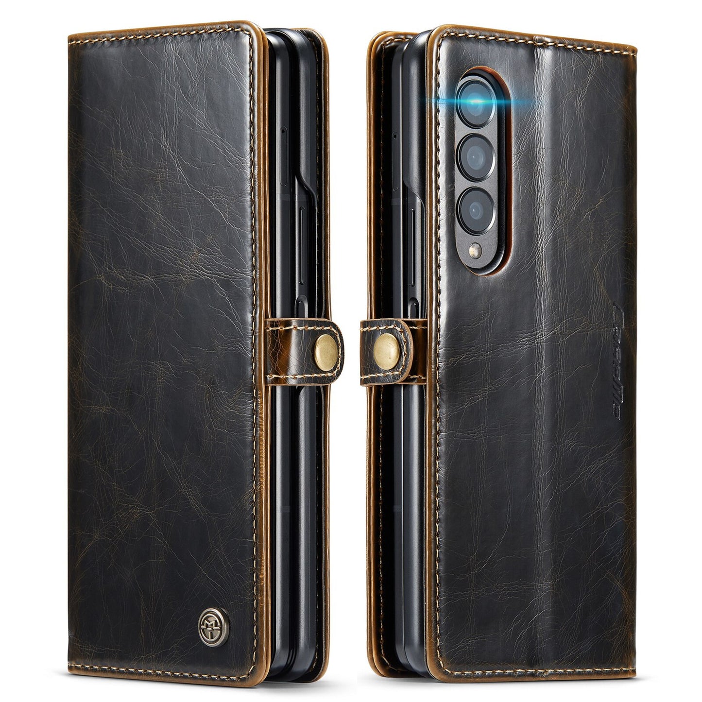 Samsung Z Fold3 Leather Flip Cover Wallet Case