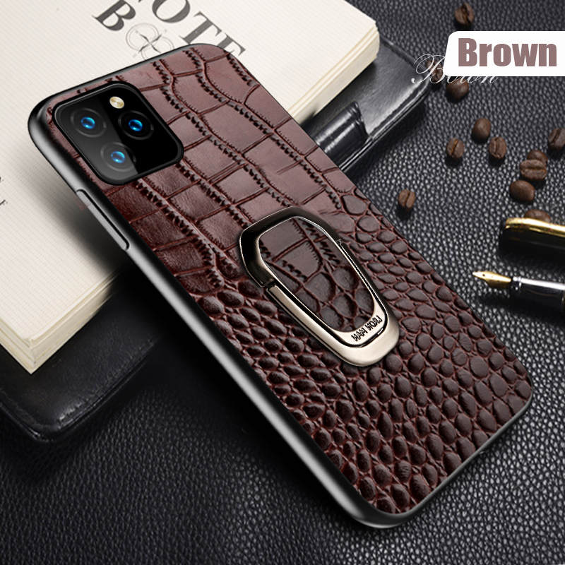 iPhone SE2/SE3/7/8 Series Genuine Leather Phone Case with Magnetic Bracket