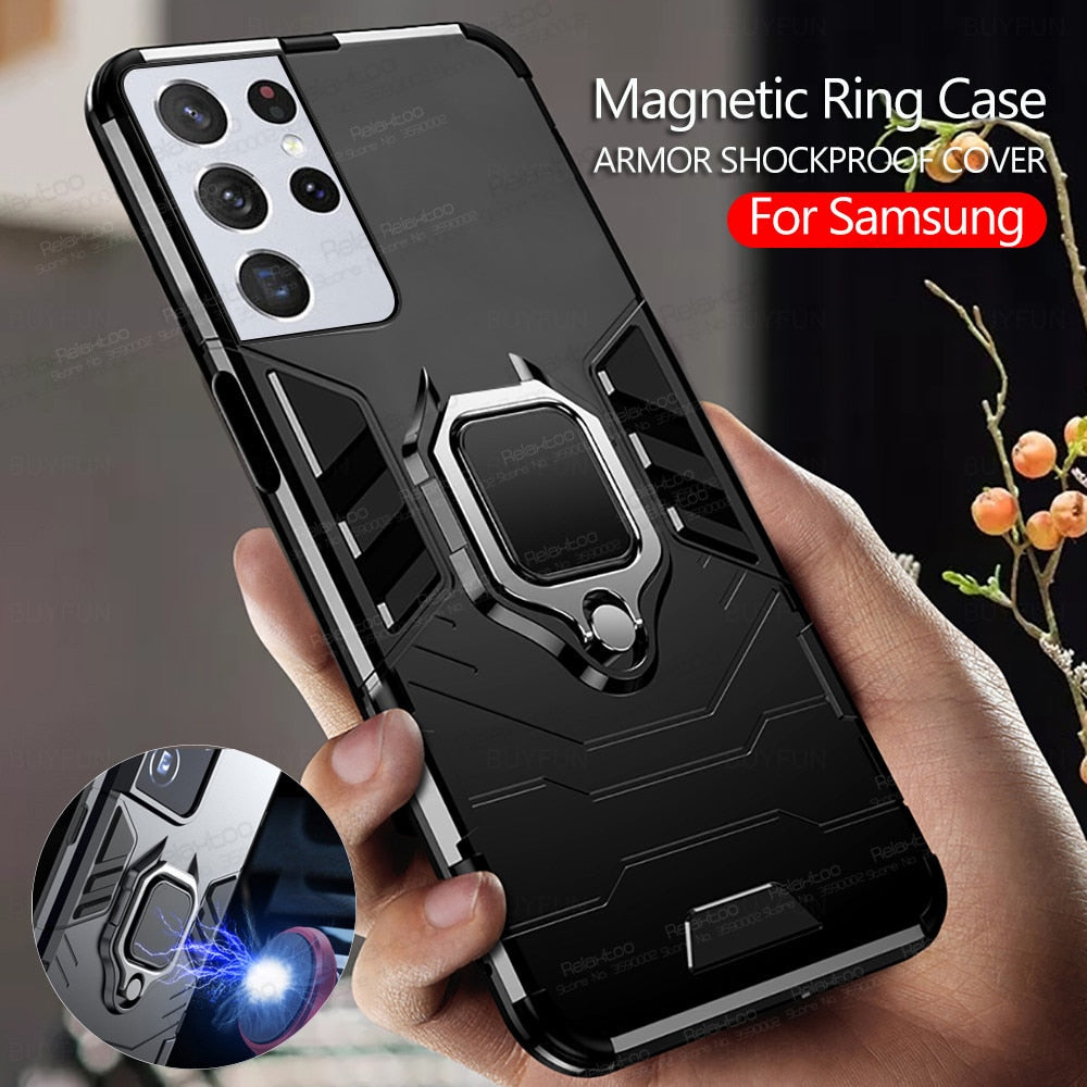 Samsung S22/Plus/Ultra Ring Armor Shockproof Case