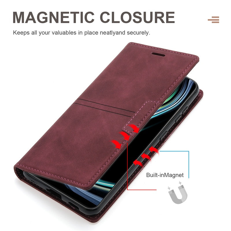 Samsung A Series Flip Leather Magnetic Wallet Case