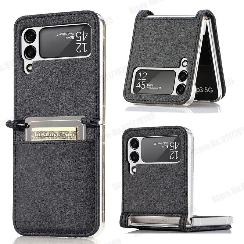Samsung Z Flip3 Leather Card Slot Case