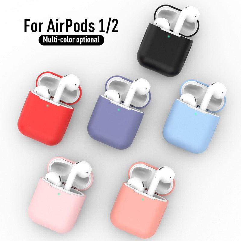 Silicone Earphone Cases For Apple Airpods 1/2 Wireless Earphone