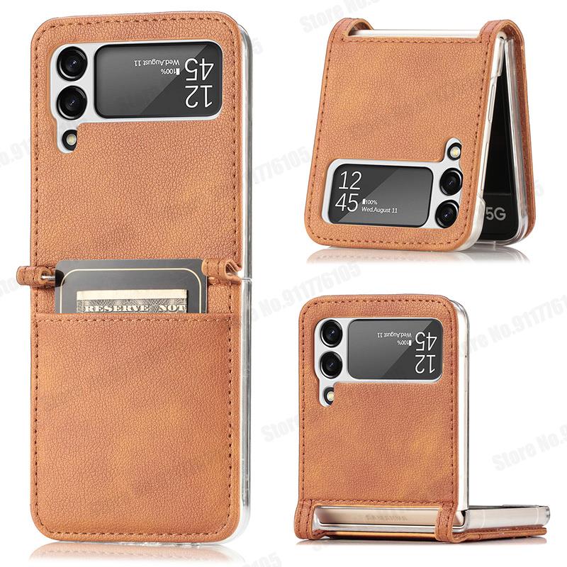 Samsung Z Flip3 Leather Card Slot Case
