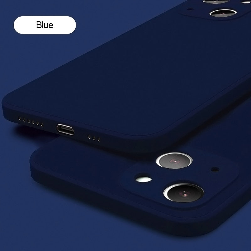 iPhone X Series Square Liquid Silicone Phone Case