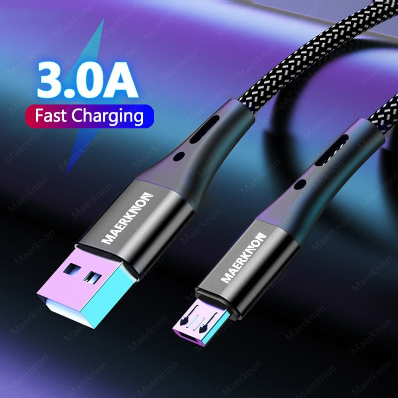 3A Fast Charging Bending Resistant Micro USB Cable/5A Type C Cable Fast Charging Cable