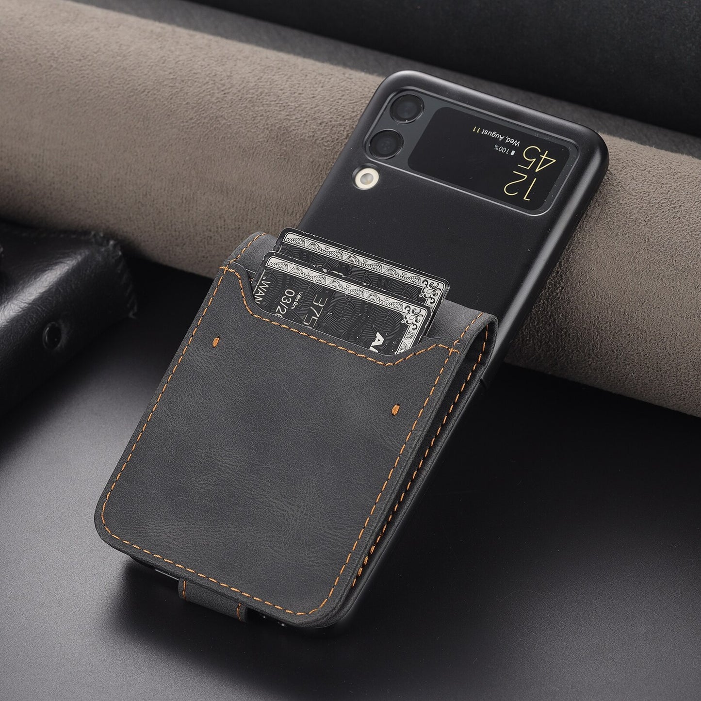 Samsung Galaxy Z Flip 3 5G Card Slot Leather Wallet Case