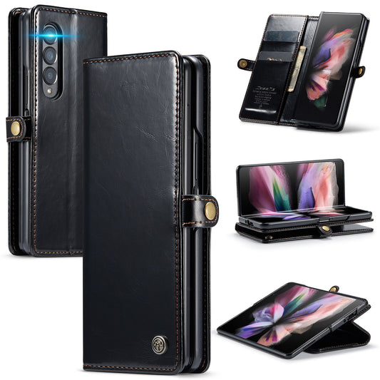 Samsung Z Fold3 Leather Flip Cover Wallet Case