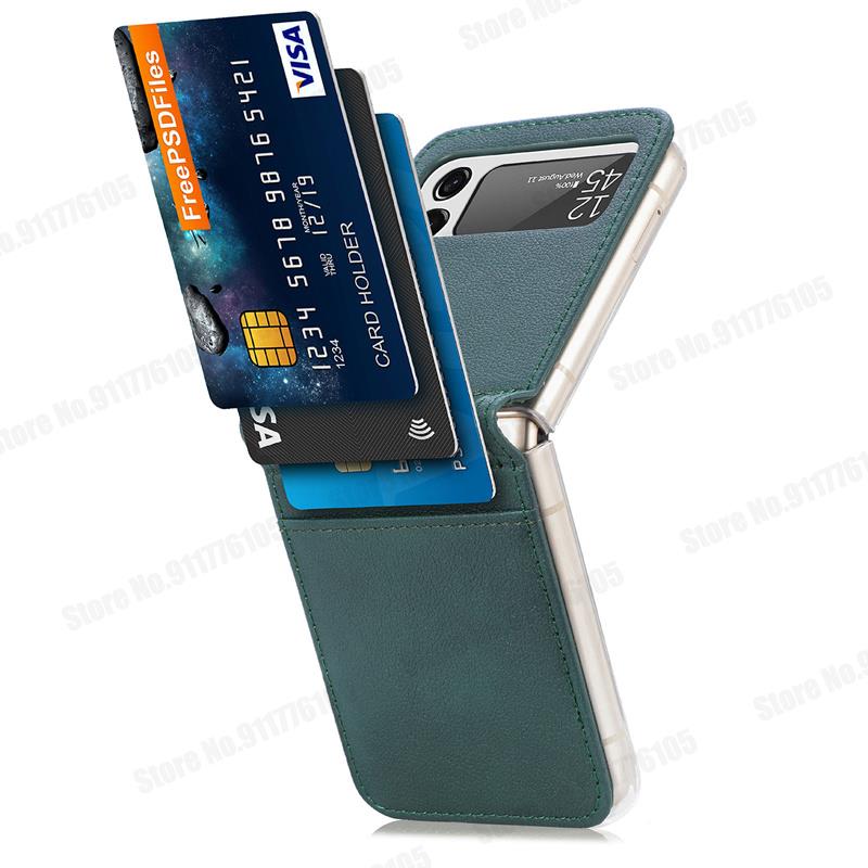 Leather Card Slot Case for Samsung Z Flip 3