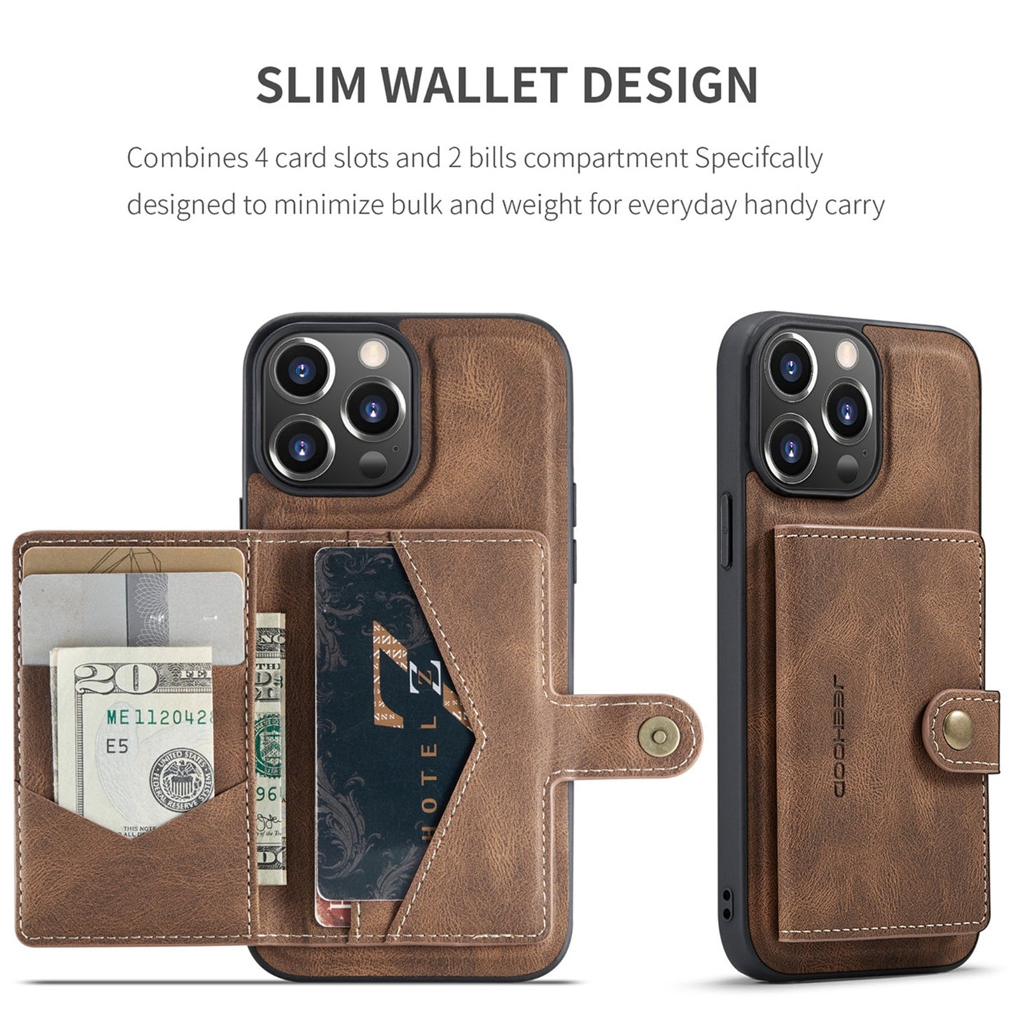 iPhone SE2/SE3/7/8 Series Magnetic Detachable Wallet Case