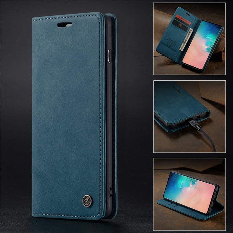Samsung S21/Plus/Ultra/FE Magnetic Flip Cover Wallet Case