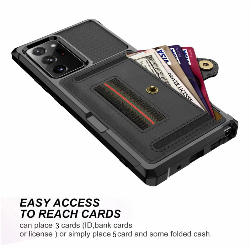 Samsung S21/Ultra/Plus Shockproof Cardholder Case